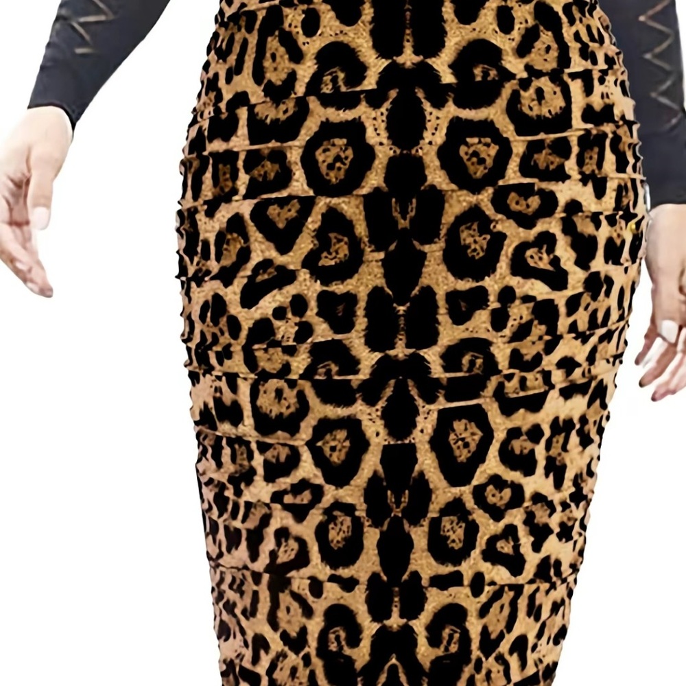 Leopard Print Pencil Skirt